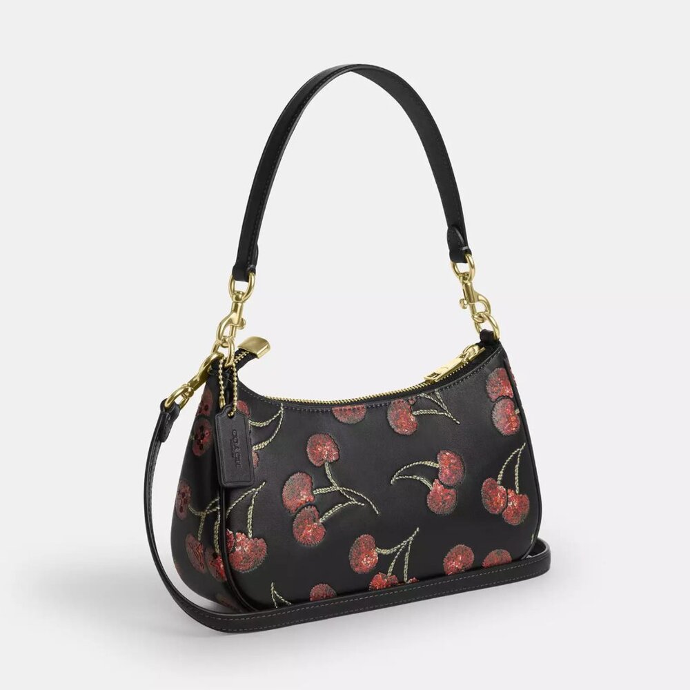 Coach CCZ16 Teri Shoulder Bag Leather Crossbody With Cherry Print NWT - Picture 5 of 12